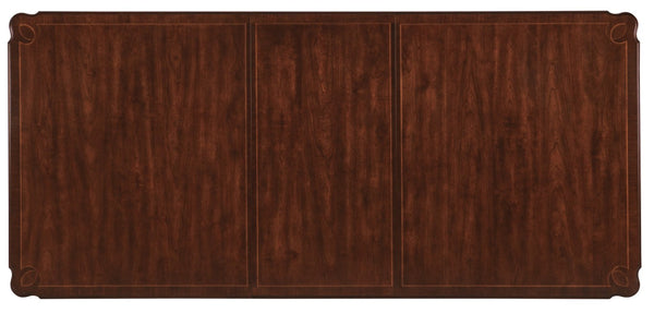 Hooker Furniture Charleston Maraschino Cherry Rectangle Dining Table W/ Black Cherry Base, Fluted Legs & 2 Leaves 6750-75200-00