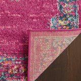 Nourison Passion PSN03 Machine Made Power-loomed Ornamental Border Indoor Only Bohemian Vintage Rug Fuchsia, Pink 100% Polypropylene 99446815118