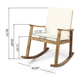 Christopher Knight Home® - Noble House - Candel Outdoor Acacia Wood Rocking Chair