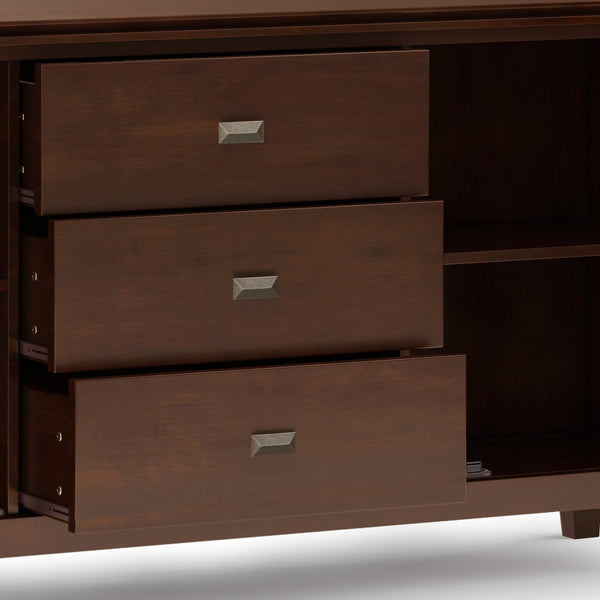 English Elm Artisan Large Sideboard Buffet - Handcrafted Russet Brown Storage Solution For Modern Spaces B136P158418