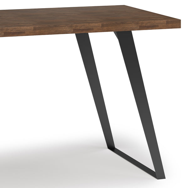 English Elm Lowry Flat Top Desk - Handcrafted Rustic Acacia Wood With Metal Legs For Home Office & More B136P158885