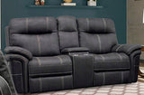 Parker House Mason - Charcoal Power Reclining Sofa Loveseat And Recliner Grey 100% Polyester (W) Mma-321ph-cha