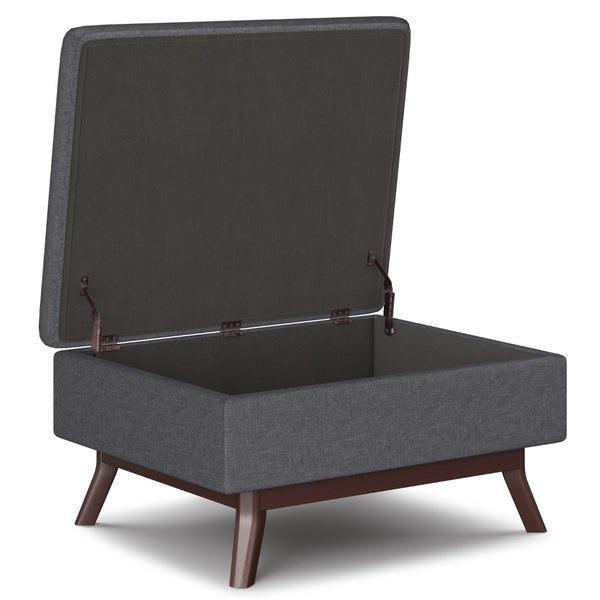 English Elm Owen Coffee Table Storage Ottoman - Versatile Slate Grey With Hidden Compartment & Safety Hinge B136P159200-GIGA