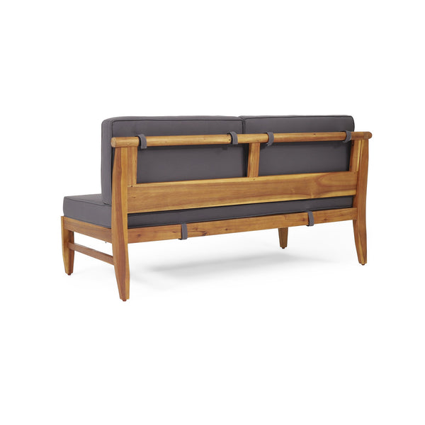 English Elm Aston Acacia Wood Outdoor Sectional Sofa Set with Weather Resistant Slatted Frame N773OS00016G