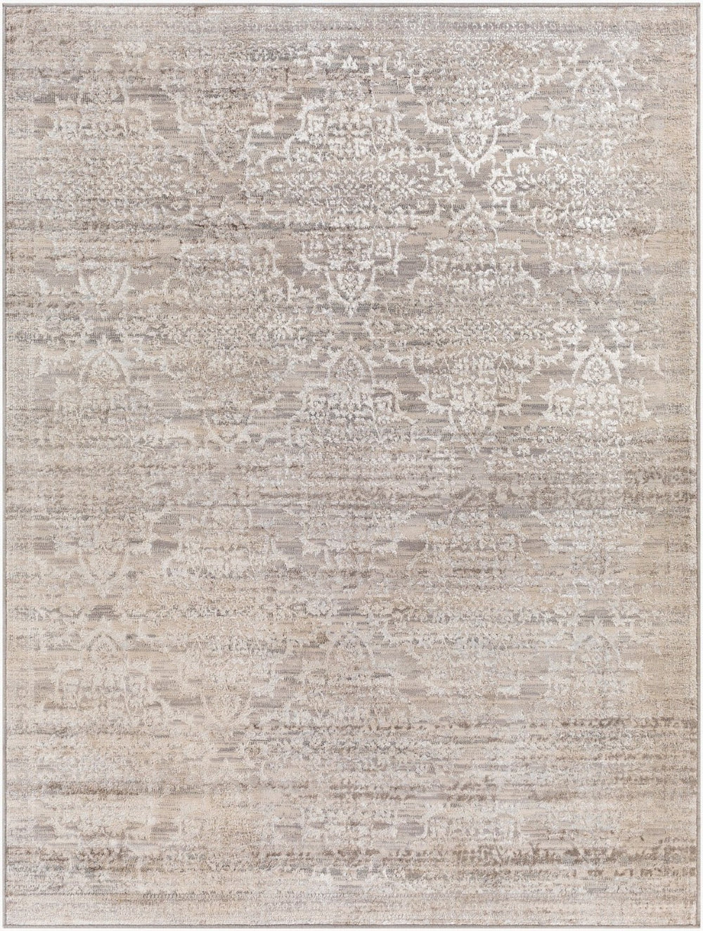Livabliss Firenze Traditional Motif Polyester Area Rug Turkish Woven Accent for Entryway Charcoal, Gray 3'3" x 4'5" FZE2304-3345