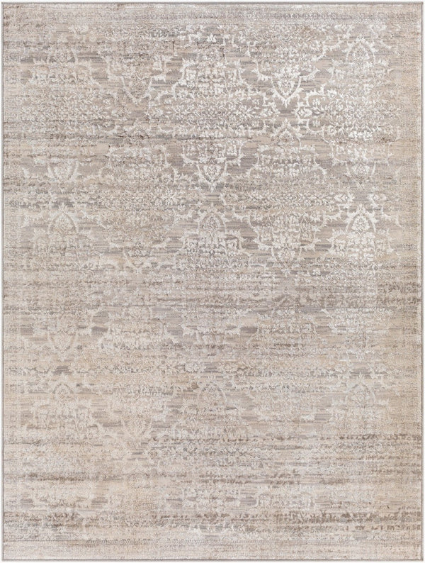 Livabliss Firenze Traditional Motif Polyester Area Rug Turkish Woven Accent for Entryway Charcoal, Gray 3'3" x 4'5" FZE2304-3345