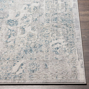 Livabliss Firenze Traditional Polyester Runner Rug with Lustrous Sheen for Hallways and Entryways Teal, Charcoal 2' x 7' FZE2309-27