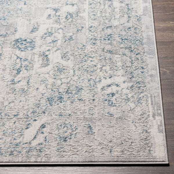 Livabliss Firenze Traditional Polyester Runner Rug with Lustrous Sheen for Hallways and Entryways Teal, Charcoal 2' x 7' FZE2309-27