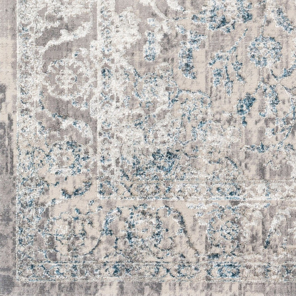 Livabliss Firenze Traditional Polyester Runner Rug with Lustrous Sheen for Hallways and Entryways Teal, Charcoal 2' x 7' FZE2309-27