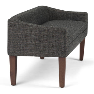 English Elm Parris Upholstered Bench with Tweed Fabric, High-Density Foam & Springs, Versatile Entryway Seat Dark Gray B136P159228