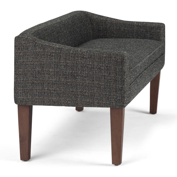 English Elm Parris Upholstered Bench with Tweed Fabric, High-Density Foam & Springs, Versatile Entryway Seat Dark Gray B136P159228