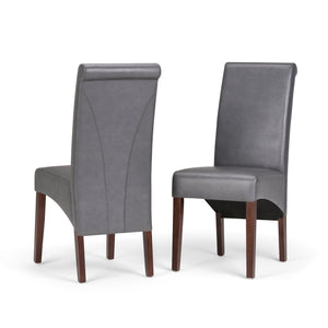English Elm Avalon - Elegant Set Of 2 Stone Grey Parson Dining Chairs For Modern Homes & Comfort Spaces B136P159803