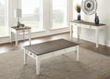 Steve Silver Cayla End Table Dark Oak/White CY100EKW