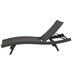 English Elm Christopher Knight Home® - Salem Pe Wicker Chaise Lounge - Stylish Grey Outdoor Seating With Weather-Resistant Comfort 52005.00GRY