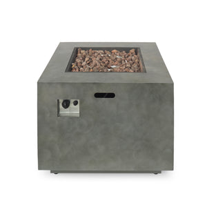 English Elm Outdoor Square Propane Fire Pit Powder Coated Iron 50000 Btu Patio Heater 62837.00CONRT-50K_67760.00CONR