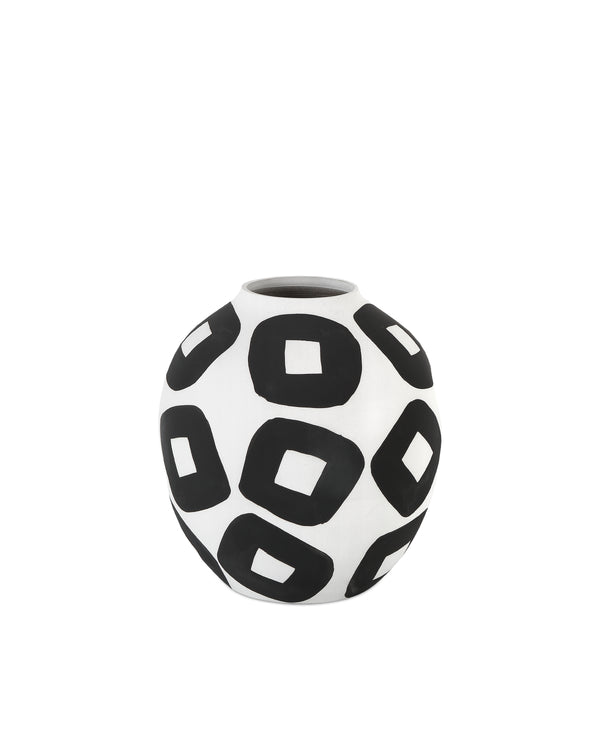 Pagliacci Black & White Vase
