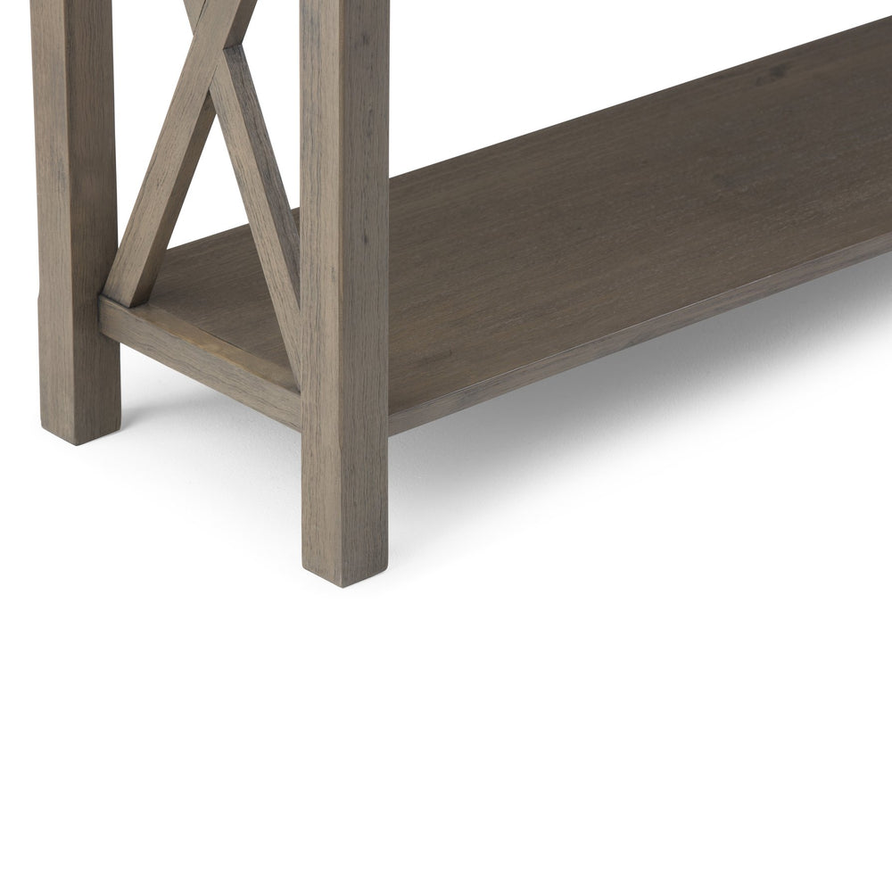 English Elm Kitchener Console Sofa Table - Rustic Farmhouse Grey With Storage, Stylish Design For Any Space B136P158209