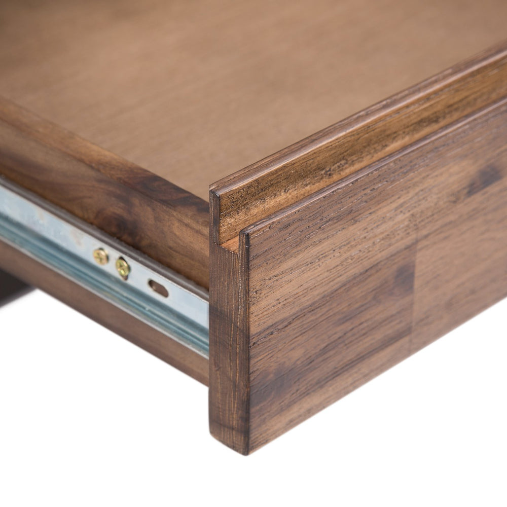 English Elm Erina Rustic Natural Aged Brown Desk – Handcrafted Acacia Wood With Industrial Metal Frame For Home Office B136P158622