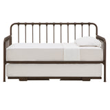 Homelegance By Top-Line Varden Metal Daybed with Lift-up Trundle Bronze Metal