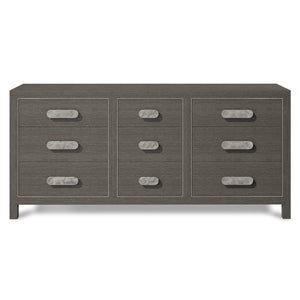 Bernhardt Bernhardt Prado Dresser Porcini Finish — Rustic Modern 9-Drawer Soft-Close, Ash & Oak Veneers, Metal Accents 324052B