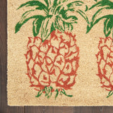 Nourison WaverlyWav17 Greetings WGT25 Machine Made Tufted  Indoor/Outdoor   Rug Orange, Orange 100% Coir 99446324412