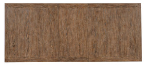 Hooker Furniture Americana Farmhouse Dining Table With 22" Leaf — Two-Tone Honey Top, Distressed Daisy Base, Seats 8 Whites/Creams/Beiges 7050-75200-02