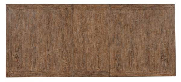Hooker Furniture Americana Farmhouse Dining Table With 22" Leaf — Two-Tone Honey Top, Distressed Daisy Base, Seats 8 Whites/Creams/Beiges 7050-75200-02