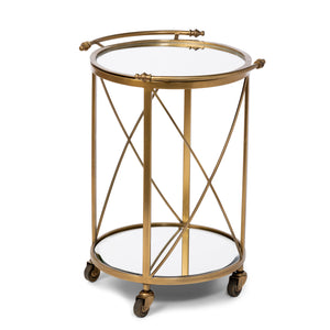 Park Hill Hampton Round Tray Serving Cart EFC16009