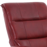 Parker House Parker Living Knight - Rouge Manual Reclining Swivel Chair and Ottoman Rouge Top Grain Leather with Match (X) MKNI#212S-ROU