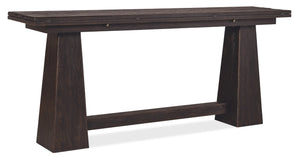 Hooker Furniture Driftwood Flip-Top Console Table With Buckboard Distressed Finish, Space-Saving Expandable Design Blacks 6820-85003-99