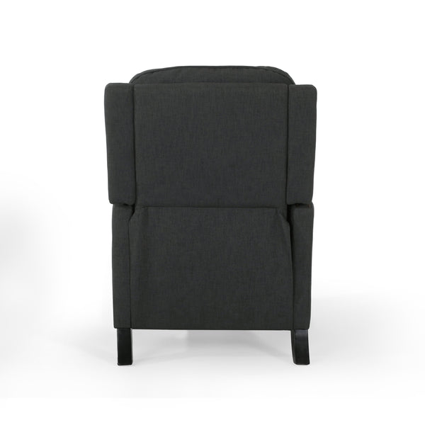 English Elm Christopher Knight Home® - 27.5" Wide Manual Standard Recliner with Plush Upholstery, Nailhead Trim & Contemporary Pushback Comfort Dark Gray 62808.00DGRY