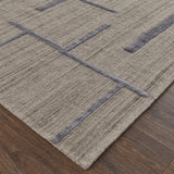 Feizy Rugs Longridge Hand Woven Geometric Design Rug - Luxurious High-low Pile For Modern Home Décor Ivory,Blue Viscose,Wool T09t8002bgeblue10