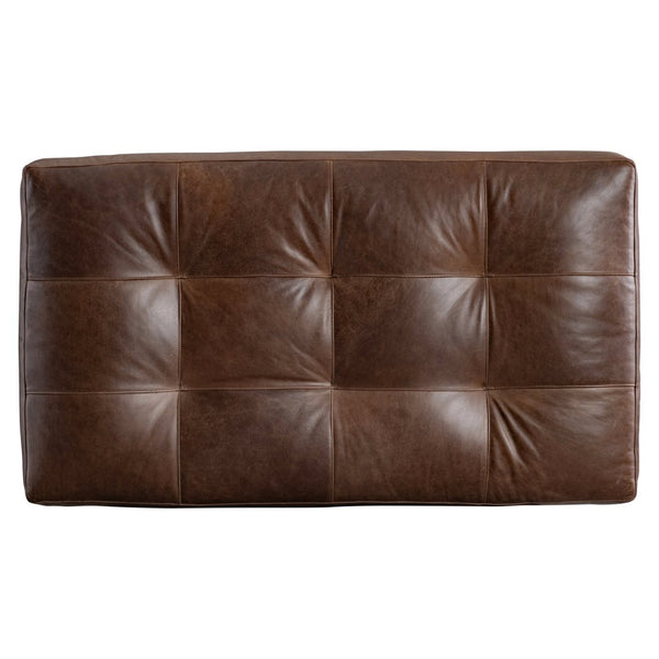 Bernhardt Bernhardt Nest Tufted Leather Cocktail Ottoman for Modern Living Room Lounges 3300LO