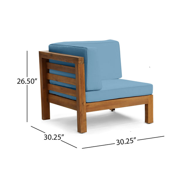 English Elm Oana Upholstered Accent Arm Chair Compact Square Frame for Living Room or Bedroom 64498.00BLU
