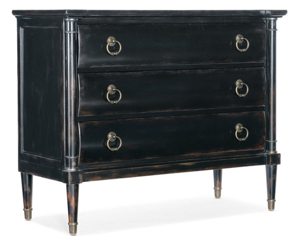 Hooker Furniture Charleston Black Cherry Three-Drawer Chest With Cedar-Lined Drawer, Self-Closing Guides, Classic Trim 6750-90014B-97