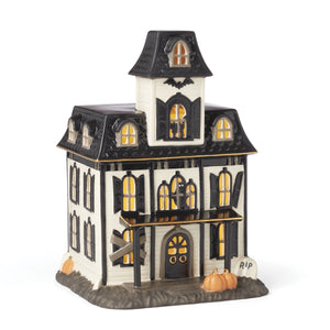 Lenox Vintage Halloween Lit House Figurine Multi, IVORY PORCELAIN 896415