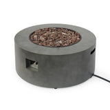 Christopher Knight Home® Noble House Wellington Round Iron Fire Pit -40,000 Btu,Tank Outside