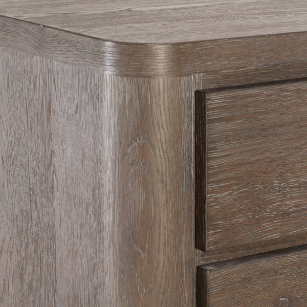 Bernhardt Bernhardt Outline Tall Drawer Chest Reimagined: 5-Drawer Wire-Brushed Oak With Soft-Close Slides, Cassel Finish, Textured Atra Pulls 360146