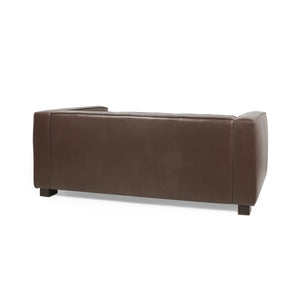 English Elm 3 Seater Tuxedo Sofa with Birch Wood Legs Smooth Upholstery for Modern Living Rooms 71802.00DBRN
