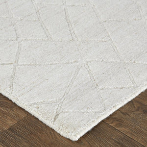 Feizy Rugs Redford Handwoven Geometric Rug Collection - Stylish, Durable, And Artisan Crafted For Modern Homes Ivory,Gray Viscose,Wool Red8846fbge000f00
