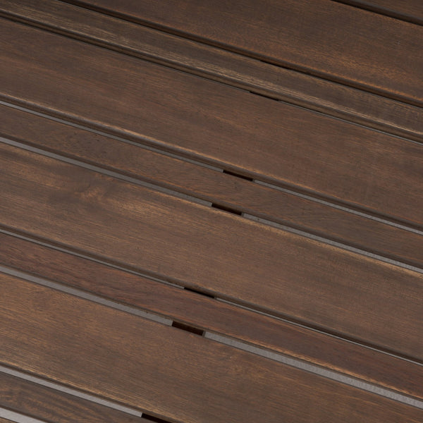 English Elm Oana/brava Solid Acacia Outdoor Coffee Table Square Slat Top Patio Deck Lounge 64496.00GRY