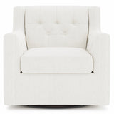 Bernhardt Candace Fabric Swivel Chair White,Cream Fabric B7292SA