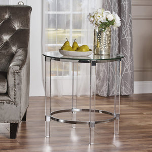 Christopher Knight Home® - Noble House - Orianna Acrylic and Tempered Glass Circular Table