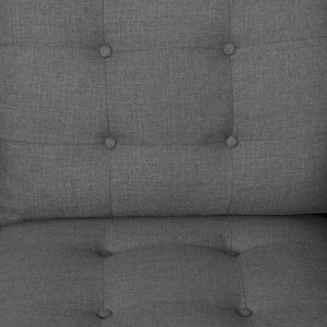 English Elm Christopher Knight Home® - 3-Seater Modern Fabric Sofa - Dark Grey, Elegant Button-Tufted Design, Durable & Stylish For Living Spaces 66890.00A_66890.00B