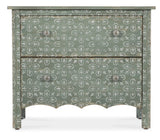 Americana Two-Drawer Nightstand Green Americana Collection 7050-90215-352 Hooker Furniture