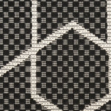 Nourison Horizon Indoor/Outdoor HOZ01 Machine Made Power-loomed Borderless Design Indoor/Outdoor Modern Outdoor Rug Black, Black 88% Polypropylene,12% Polyester 841491126165