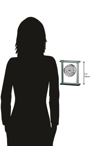 Hekman Furniture 645643 Howard Miller Carriage Table Clock With Beveled Glass & Roman Numerals - Elegant Décor Accent  Cooper Tabletop Clock 645643