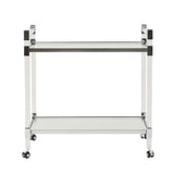 Christopher Knight Home® - Noble House - Mirren Modern Glass Bar Trolley