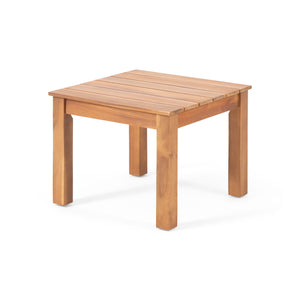 English Elm Christopher Knight Home® - TEMECULA Side Table Crafted from Durable Acacia Wood with Classic Slat Top, Stylish Outdoor Accent Piece Brown 66469.00