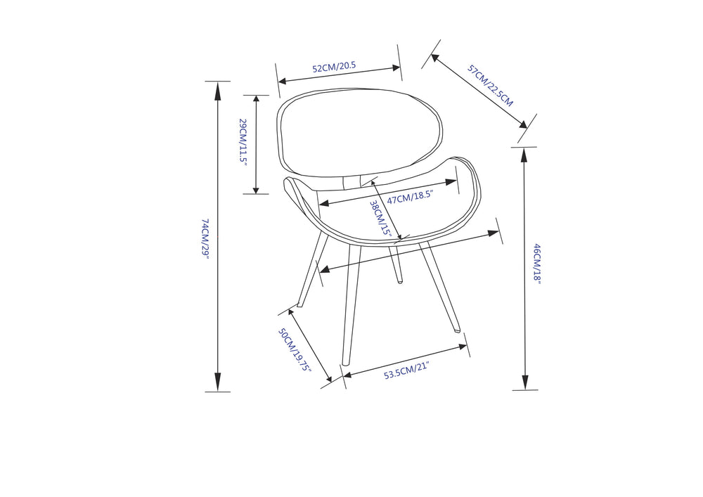 English Elm Marana Dining Chair - Stylish Black Mid-Century Modern Design With Comfortable Vegan Leather Seat B136P158911
